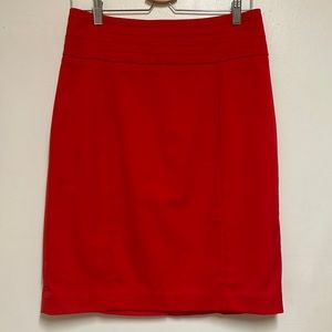 Red pencil skirt